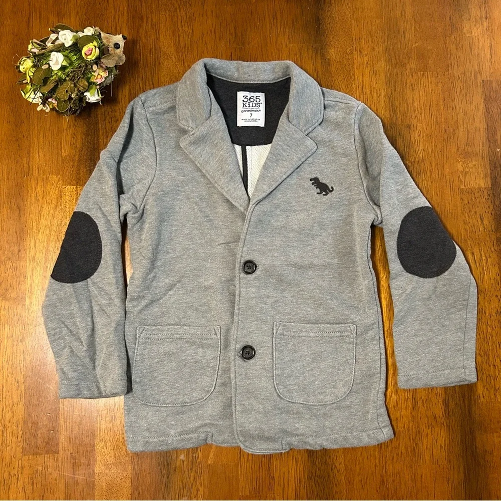 Gray Knit Blazer Jacket | Boys Size 7 | Comfort & Stretch